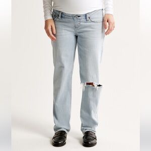 Abercrombie Maternity 90s Straight Destroyed Jeans 00S